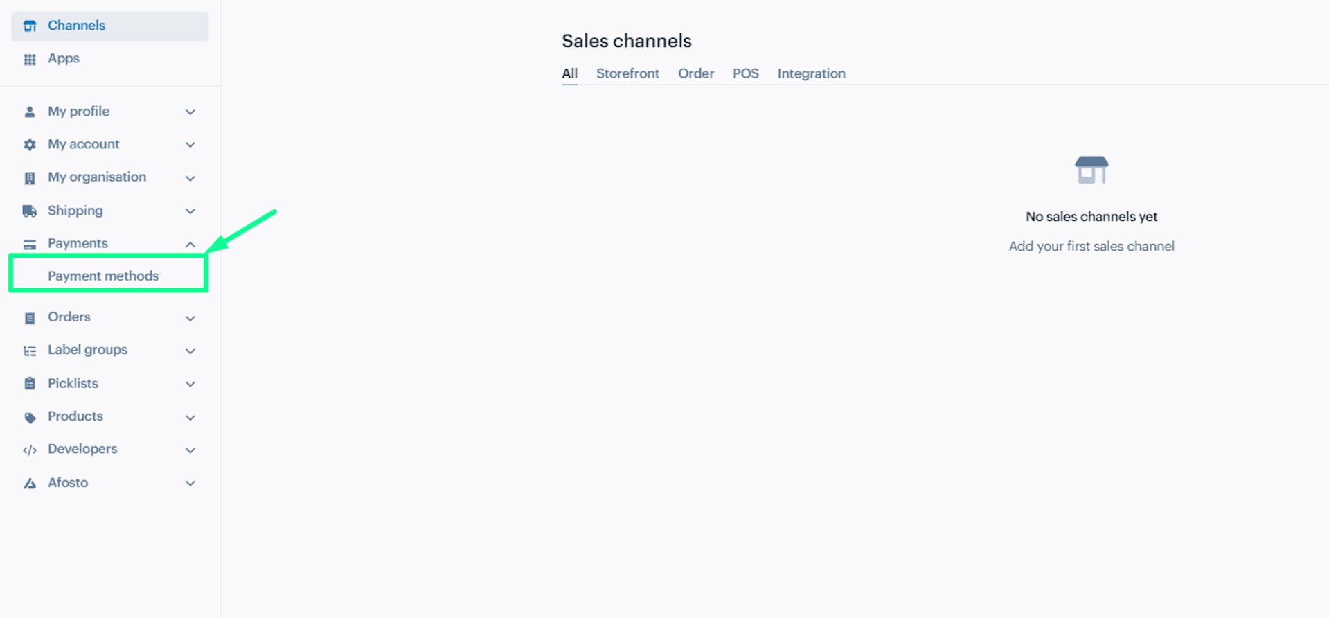 Select Payment method