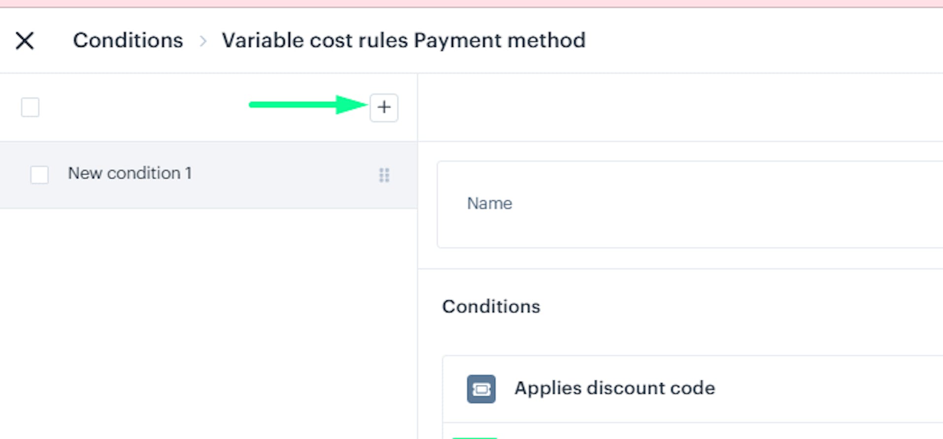 Add Variable cost rules Payment method & save details