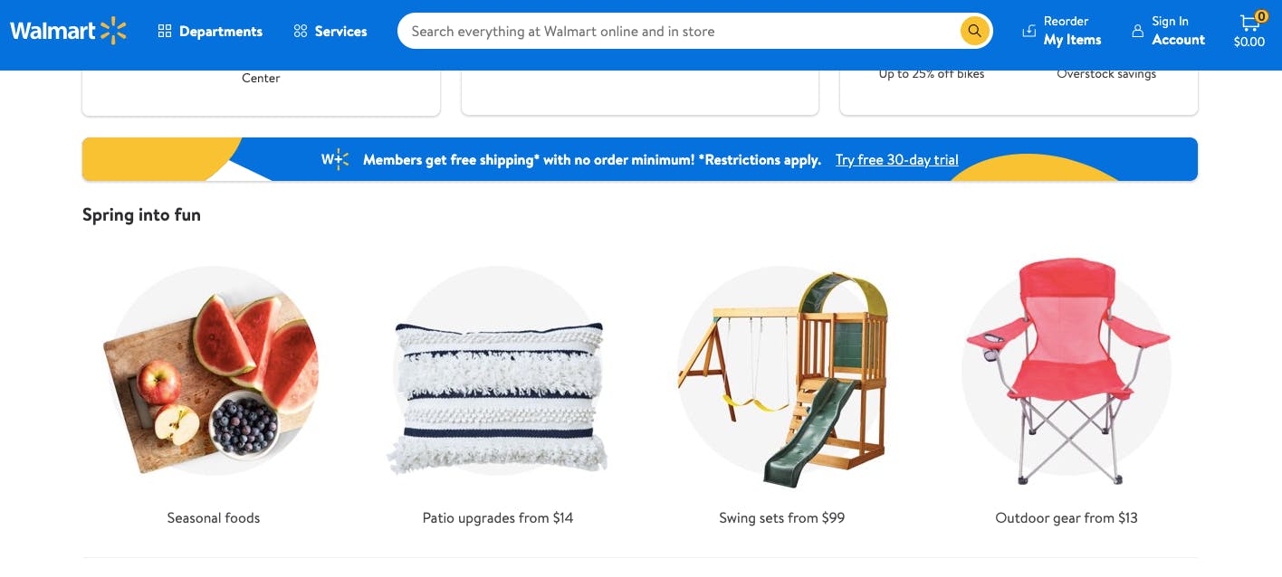 Walmart using Next.js