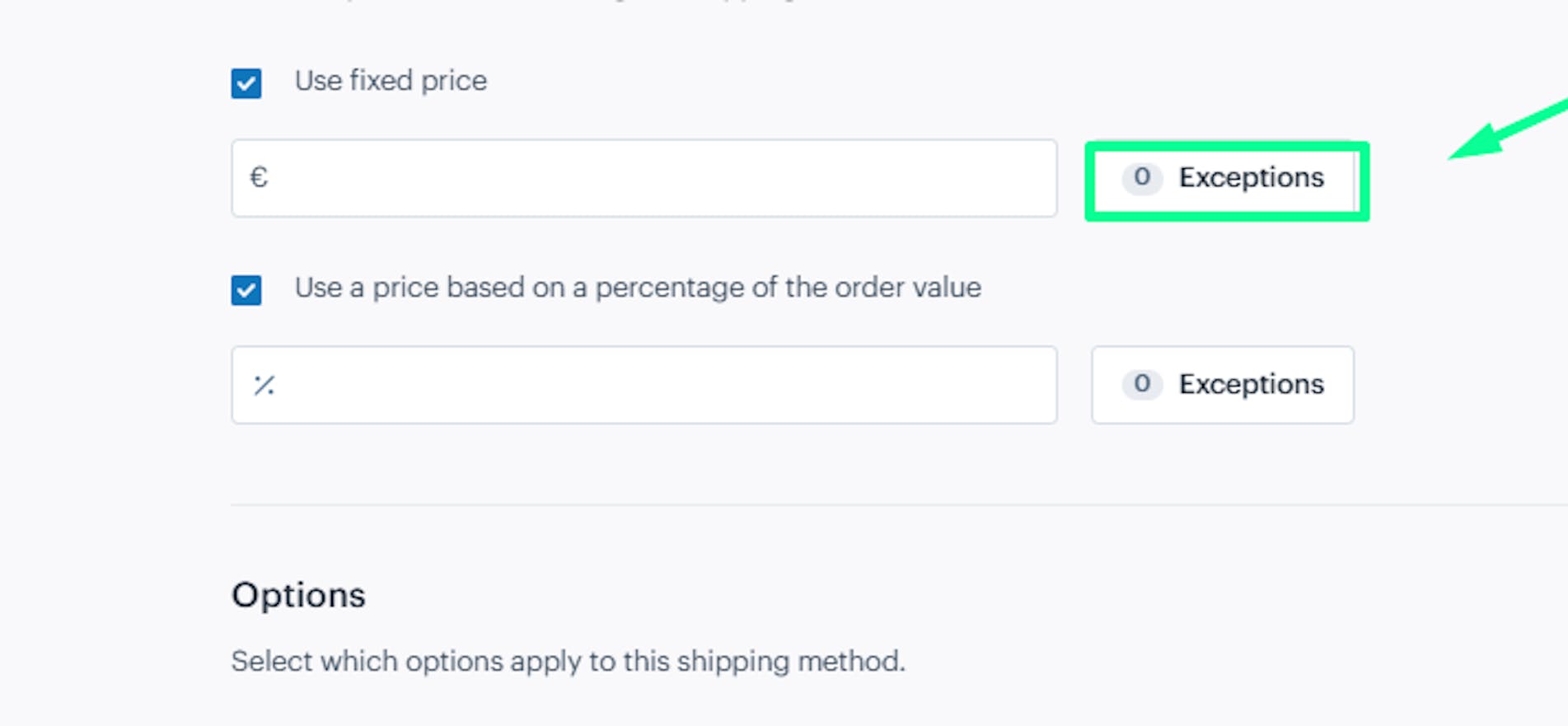 Use fixed price
