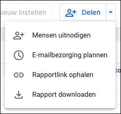 Rapporten delen Google Data Studio