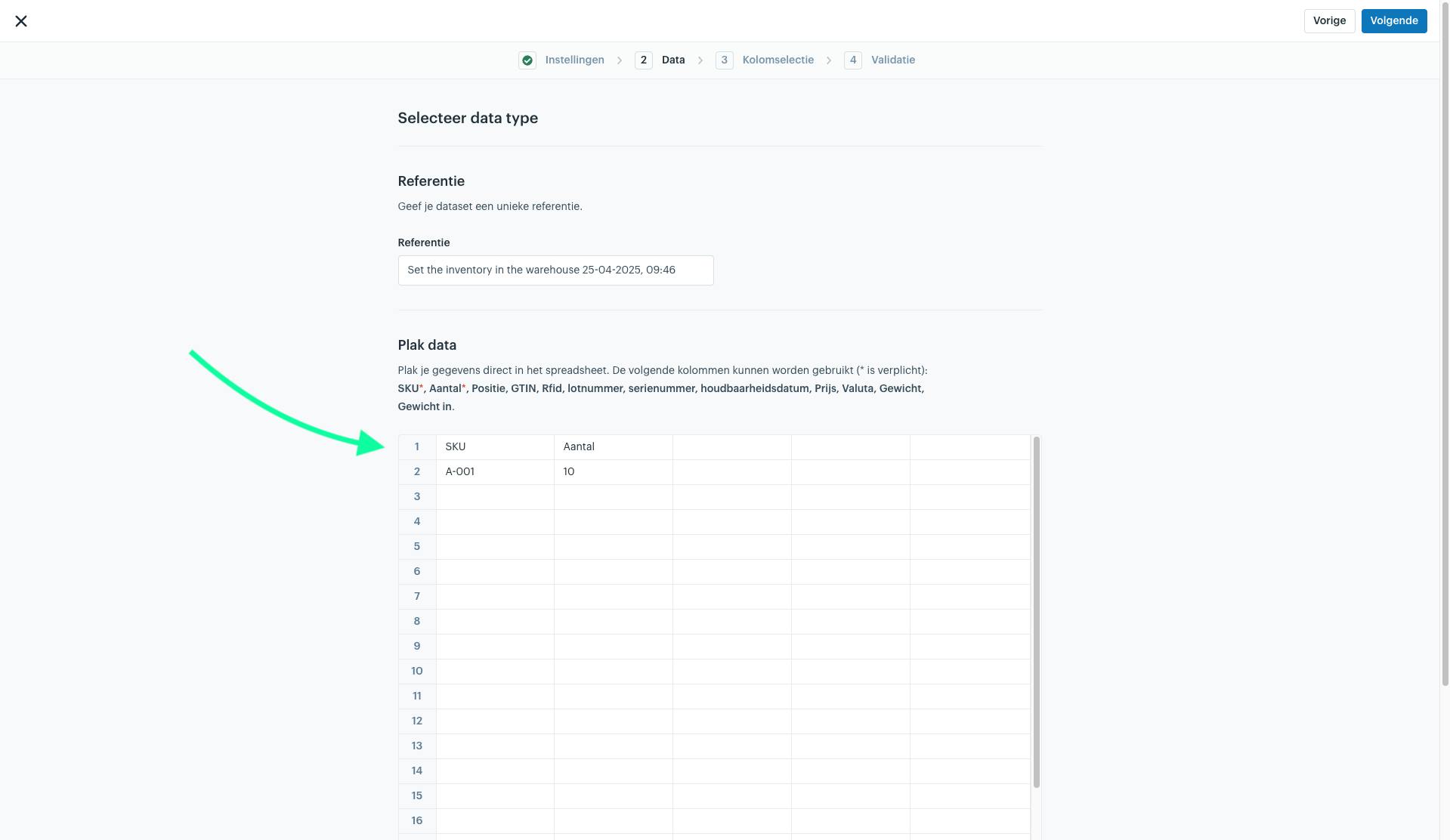 Afbeelding over spreadsheet gebruiken