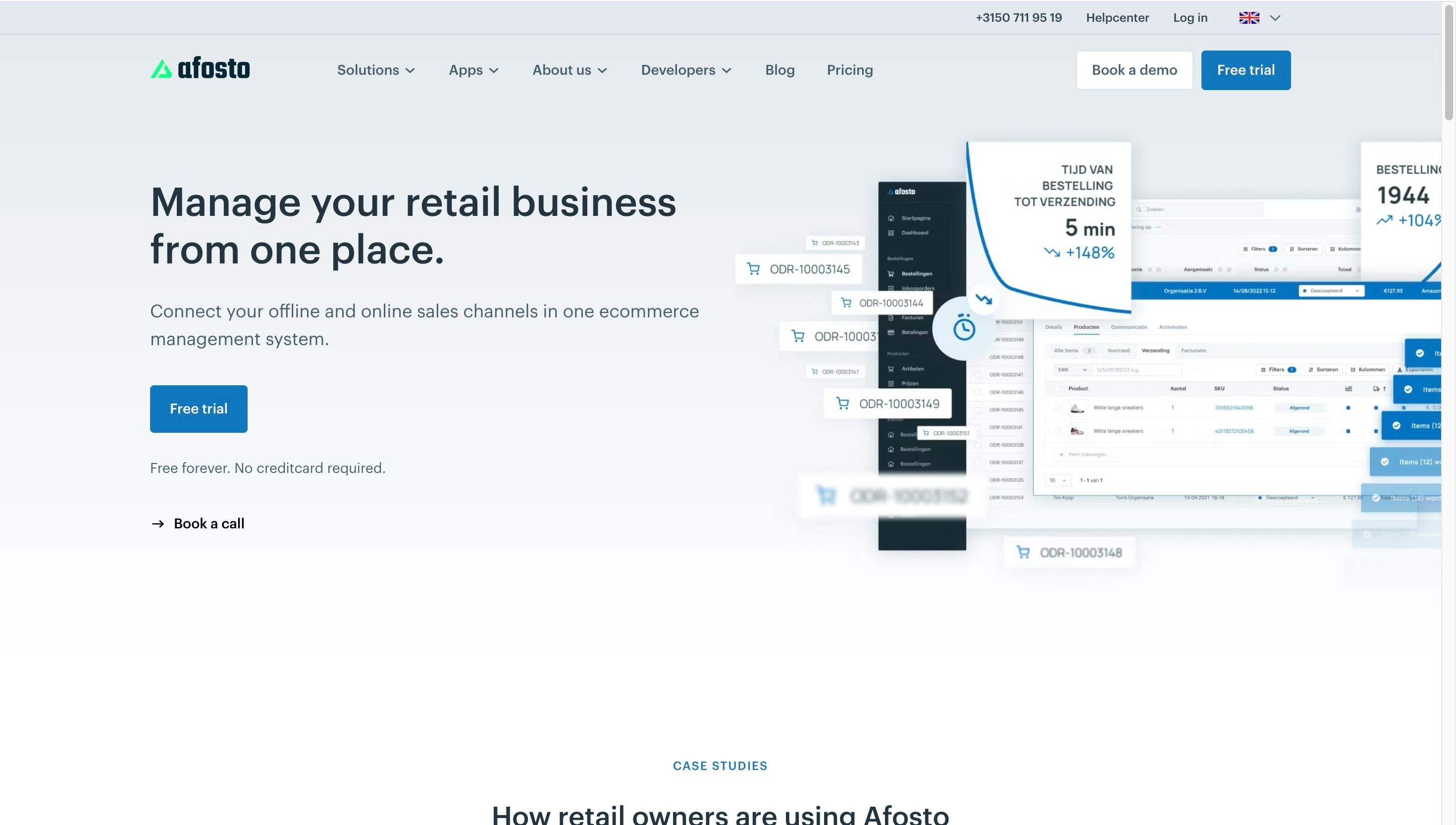 Image about Afosto's home page