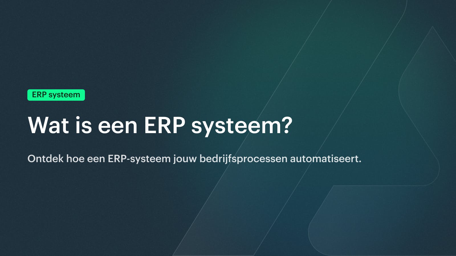 Wat is een ERP systeem?