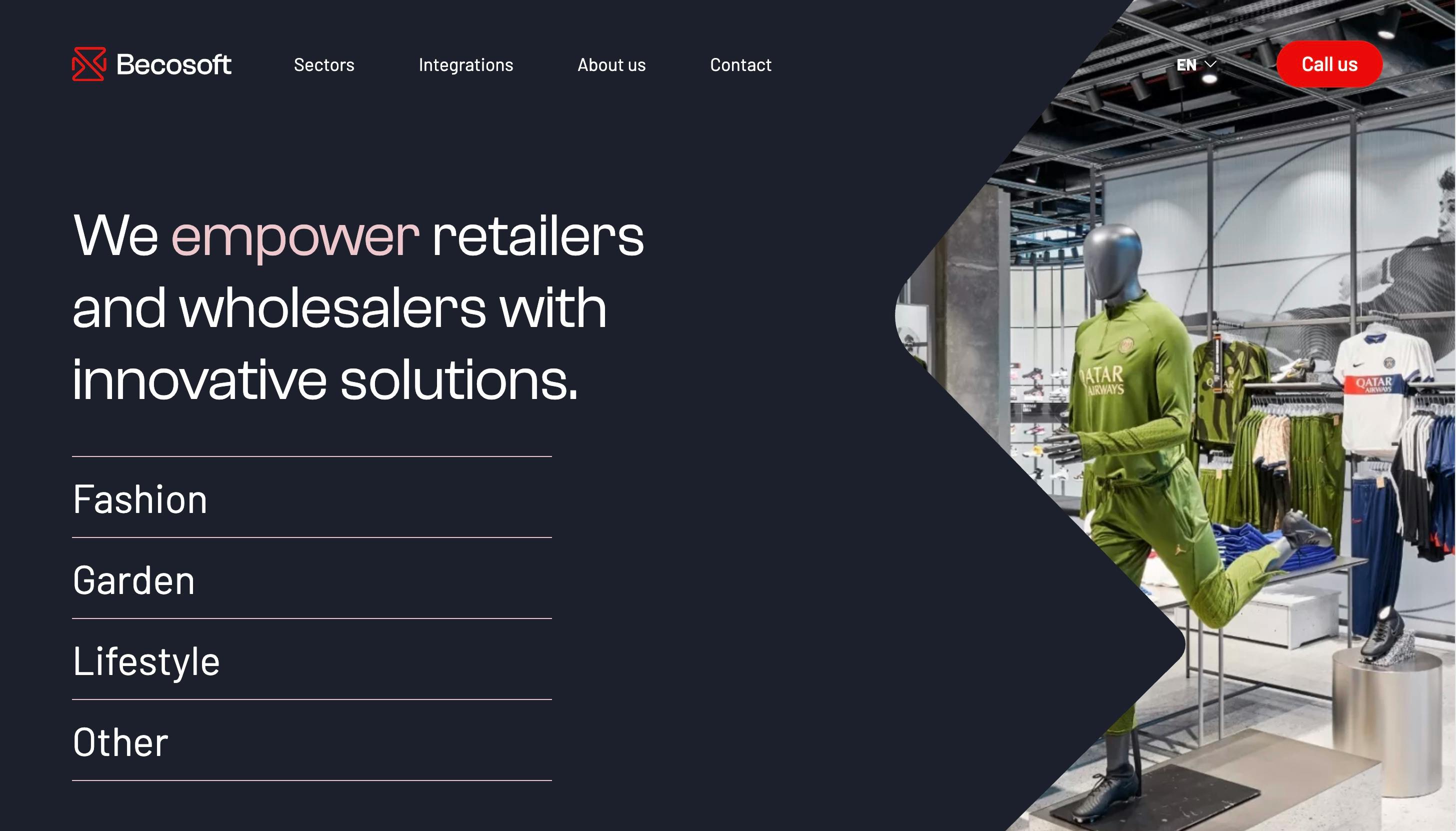 Image about becosoft's home page